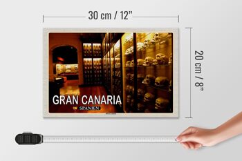 Panneau en bois voyage 30x20cm Gran Canaria Espagne Musée Canario 4