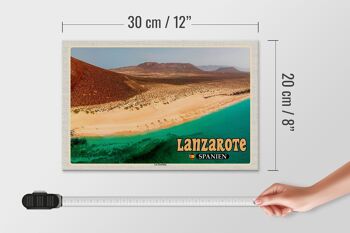 Panneau en bois voyage 30x20cm Lanzarote Espagne décoration île de La Graciosa 4