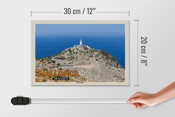 Panneau en bois voyage 30x20cm Majorque Espagne Cap Péninsule de Formentor 4
