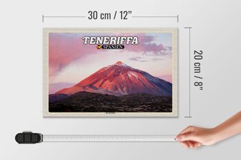 Panneau en bois voyage 30x20cm Tenerife Espagne Pico del Teide décoration montagne 4