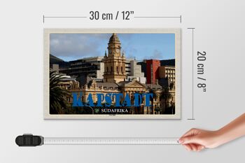 Panneau en bois voyage 30x20cm Cape Town Afrique du Sud Hôtel de Ville 4