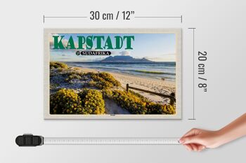Panneau en bois voyage 30x20cm Cape Town Afrique du Sud plage mer montagnes 4