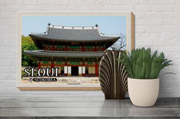 Panneau en bois voyage 30x20cm, séoul ​​corée du sud, décoration du palais Changdeokgung 3