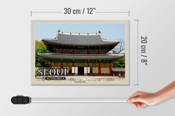 Panneau en bois voyage 30x20cm, séoul ​​corée du sud, décoration du palais Changdeokgung 4