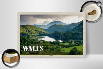 Panneau en bois voyage 30x20cm Parc National de Snowdonia Pays de Galles 2