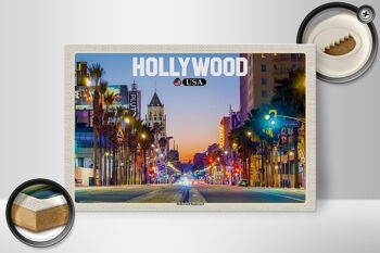 Panneau en bois voyage 30x20cm Hollywood USA décoration Hollywood Boulevard 2