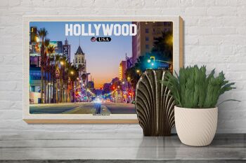 Panneau en bois voyage 30x20cm Hollywood USA décoration Hollywood Boulevard 3