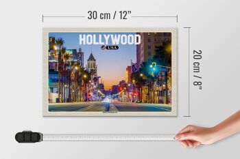 Panneau en bois voyage 30x20cm Hollywood USA décoration Hollywood Boulevard 4