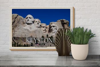 Panneau de voyage en bois 30x20cm, Keystone USA, décoration commémorative du mont Rushmore 3