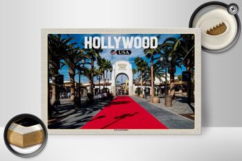 Panneau en bois voyage 30x20cm Hollywood USA Universal Studios 2