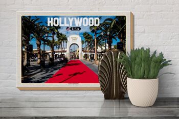 Panneau en bois voyage 30x20cm Hollywood USA Universal Studios 3