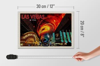 Panneau en bois voyage 30x20cm Las Vegas USA Fremont Street Casinos décoration 4