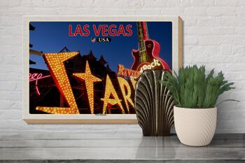 Panneau en bois voyage 30x20cm Las Vegas USA Neon Museum 3