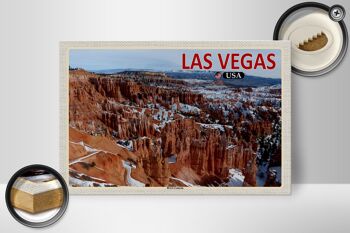 Panneau en bois voyage 30x20cm Las Vegas USA Bryce Canyon 2