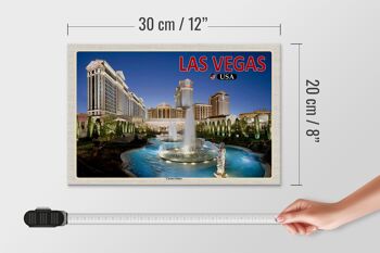 Panneau en bois voyage 30x20cm Las Vegas USA Caesars Palace Hotel Casino 4