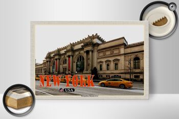Panneau en bois voyage 30x20cm New York USA Metropolitan Museum of Art 2