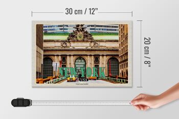 Panneau en bois voyage 30x20cm New York USA décoration Grand Central Terminal 4