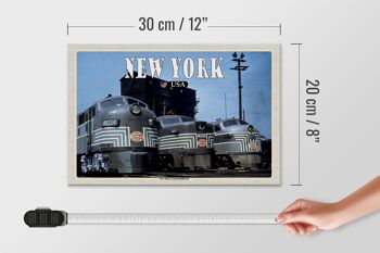 Panneau en bois voyage 30x20cm New York New York Central Railroad trains 4