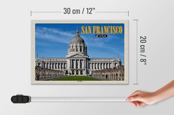 Panneau en bois voyage 30x20cm, décoration de l'hôtel de ville de San Francisco USA 4