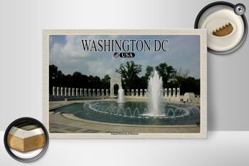 Panneau en bois voyage 30x20cm Washington DC USA National World War II Memorial 2