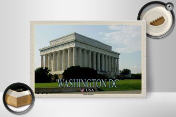 Panneau en bois voyage 30x20cm Washington DC USA Lincoln Memorial décoration 2