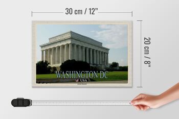 Panneau en bois voyage 30x20cm Washington DC USA Lincoln Memorial décoration 4