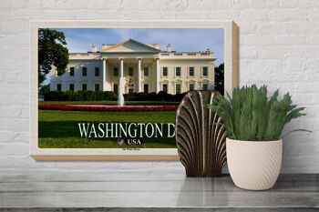 Panneau en bois voyage 30x20cm Washington DC USA Président de la Maison Blanche 3