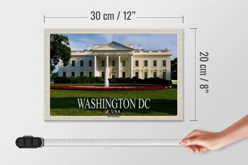 Panneau en bois voyage 30x20cm Washington DC USA Président de la Maison Blanche 4