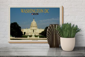 Panneau en bois voyage 30x20cm Washington DC USA Capitole des États-Unis 3
