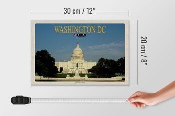 Panneau en bois voyage 30x20cm Washington DC USA Capitole des États-Unis 4
