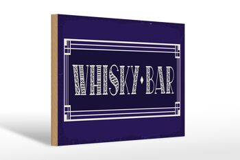 Panneau en bois 30x20cm Bar à Whisky 1