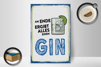 Panneau en bois 20x30cm Au final, tout s'additionne pour donner un GIN 2