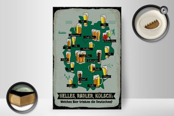 Panneau en bois 20x30cm Quelle bière les Allemands boivent-ils ? 2
