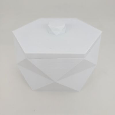 Faceted cotton box eco-friendly swing lid