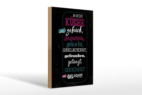 Holzschild Spruch 20x30cm In dieser Küche wird Aufzählung