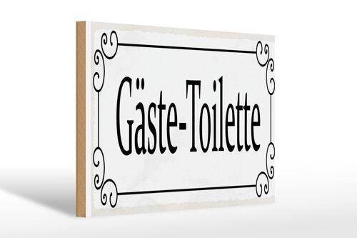 Holzschild Hinweis 30x20cm Gäste-Toilette