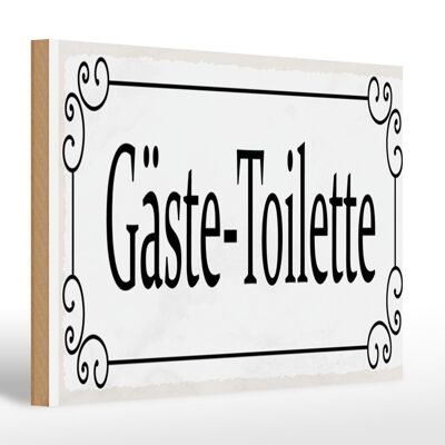 Holzschild Hinweis 30x20cm Gäste-Toilette