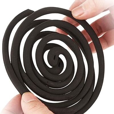Lemongrass Anti-Mosquito Spirals with Metal Bases for Outdoor Use - Effective up to 8 Hours