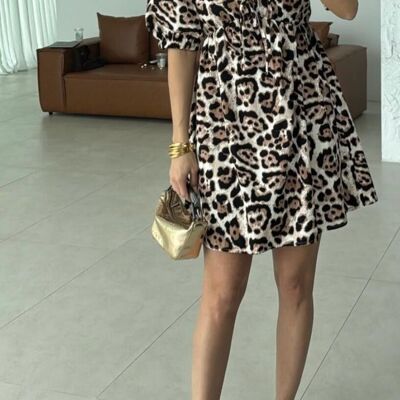 Leopard print midi dress - LEON