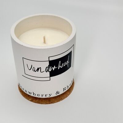 Strawberry & Rhubarb - scented candle, 100% handmade