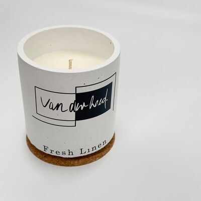 Fresh Linen - scented candle, 100% handmade