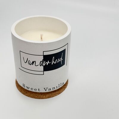 Sweet Vanilla - candela profumata, 100% fatta a mano