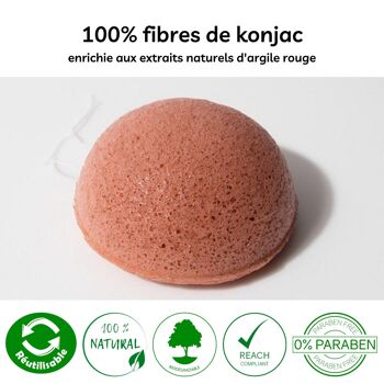 Eponge Konjac 100% Naturelle Visage - En Boite | Plusieurs Modèles au Choix 35