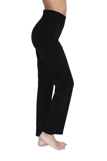 4070S | Pantalon de yoga femme jambe droite - noir 2