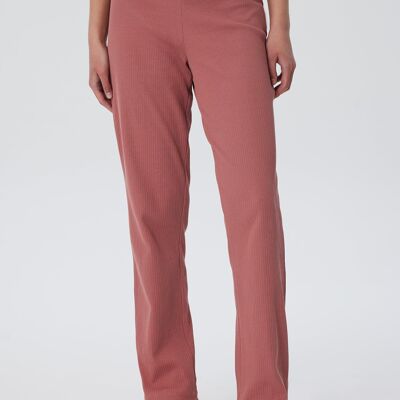 4071-072 | Pantalon Côtelé - Mauve Foncé