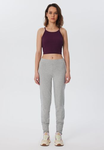 4415G | Pantalon de yoga stretch femme - gris clair 4