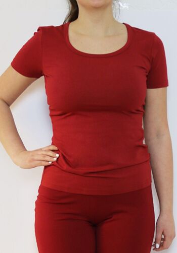 4456K | T-Shirt Basique Femme - Rouge