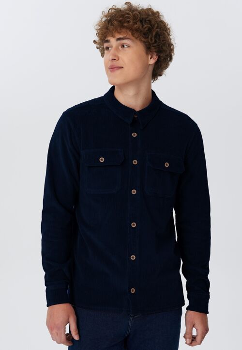 9233-045 | Unisex Corduroy Shirt - Midnight Blue