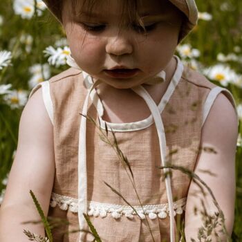 Blouse et short en lin biologique BOHO LEO Poudre 5