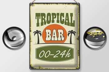 Plaque en tôle 30x40cm Tropical Bar 00 - 24 h 2